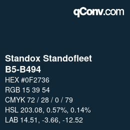 Code couleur: Standox Standofleet - B5-B494 | qconv.com