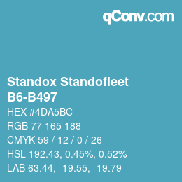 Código de color: Standox Standofleet - B6-B497 | qconv.com