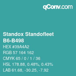 Color code: Standox Standofleet - B6-B498 | qconv.com