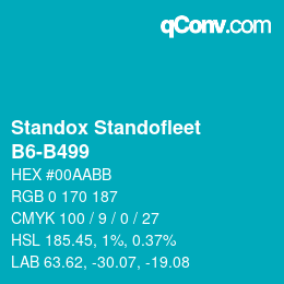 Code couleur: Standox Standofleet - B6-B499 | qconv.com