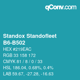 Código de color: Standox Standofleet - B6-B502 | qconv.com