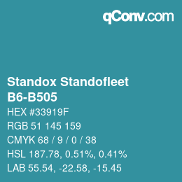 Código de color: Standox Standofleet - B6-B505 | qconv.com