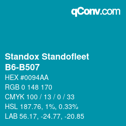 Código de color: Standox Standofleet - B6-B507 | qconv.com