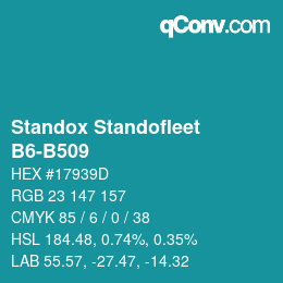 Código de color: Standox Standofleet - B6-B509 | qconv.com