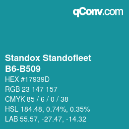 Code couleur: Standox Standofleet - B6-B509 | qconv.com