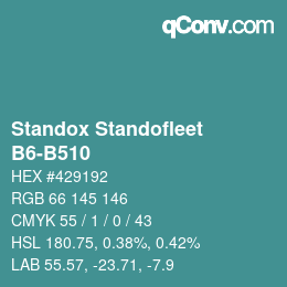Código de color: Standox Standofleet - B6-B510 | qconv.com