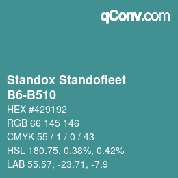 Code couleur: Standox Standofleet - B6-B510 | qconv.com