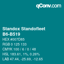 Code couleur: Standox Standofleet - B6-B519 | qconv.com
