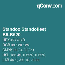 Color code: Standox Standofleet - B6-B520 | qconv.com