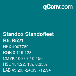 Código de color: Standox Standofleet - B6-B521 | qconv.com