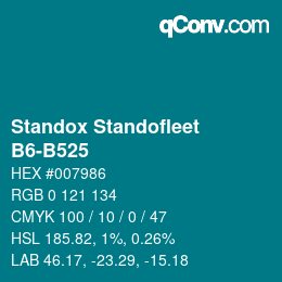 Código de color: Standox Standofleet - B6-B525 | qconv.com