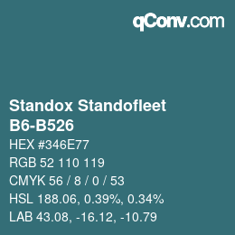 Code couleur: Standox Standofleet - B6-B526 | qconv.com