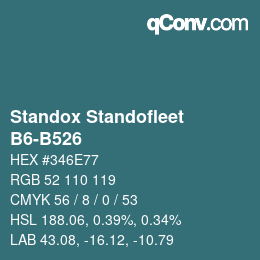 カラーコード: Standox Standofleet - B6-B526 | qconv.com