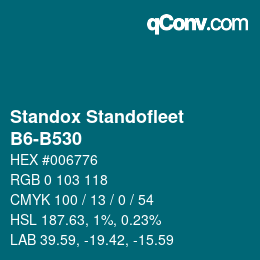 Color code: Standox Standofleet - B6-B530 | qconv.com