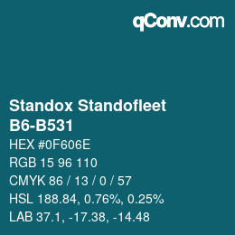 Code couleur: Standox Standofleet - B6-B531 | qconv.com