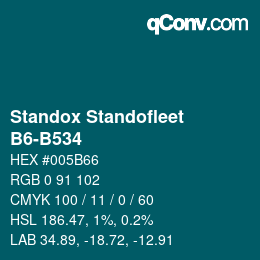 Código de color: Standox Standofleet - B6-B534 | qconv.com
