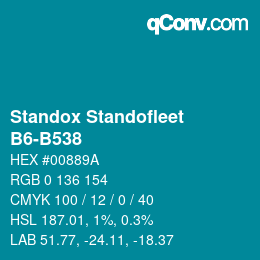 カラーコード: Standox Standofleet - B6-B538 | qconv.com