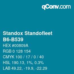 Código de color: Standox Standofleet - B6-B539 | qconv.com
