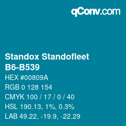 Code couleur: Standox Standofleet - B6-B539 | qconv.com