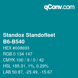 Color code: Standox Standofleet - B6-B540 | qconv.com