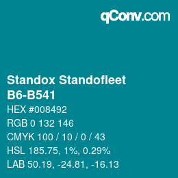 Color code: Standox Standofleet - B6-B541 | qconv.com