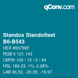Código de color: Standox Standofleet - B6-B543 | qconv.com