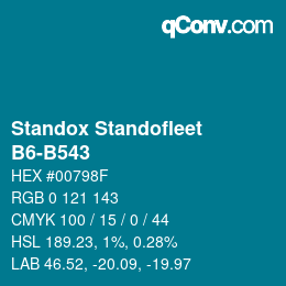 Code couleur: Standox Standofleet - B6-B543 | qconv.com