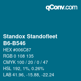 Código de color: Standox Standofleet - B6-B546 | qconv.com