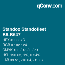 Código de color: Standox Standofleet - B6-B547 | qconv.com