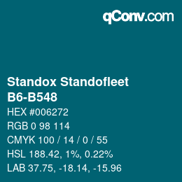 Code couleur: Standox Standofleet - B6-B548 | qconv.com