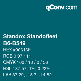 カラーコード: Standox Standofleet - B6-B549 | qconv.com