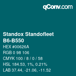 Code couleur: Standox Standofleet - B6-B550 | qconv.com