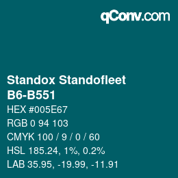 Color code: Standox Standofleet - B6-B551 | qconv.com