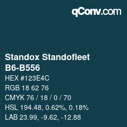 Color code: Standox Standofleet - B6-B556 | qconv.com