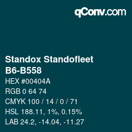 Color code: Standox Standofleet - B6-B558 | qconv.com