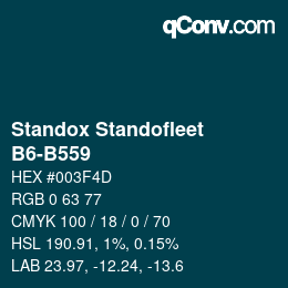 Code couleur: Standox Standofleet - B6-B559 | qconv.com