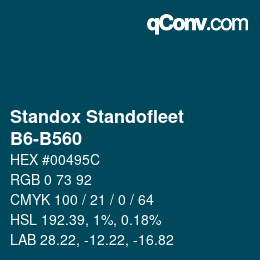 カラーコード: Standox Standofleet - B6-B560 | qconv.com