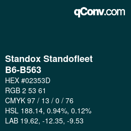 Code couleur: Standox Standofleet - B6-B563 | qconv.com