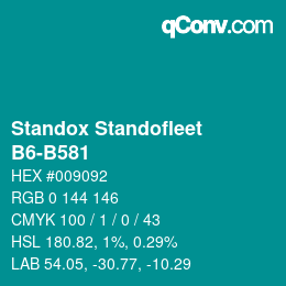 Color code: Standox Standofleet - B6-B581 | qconv.com