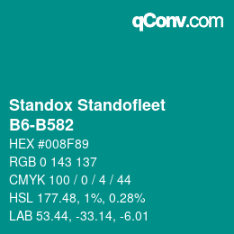 Color code: Standox Standofleet - B6-B582 | qconv.com