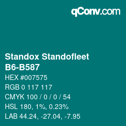 Código de color: Standox Standofleet - B6-B587 | qconv.com