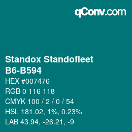 Color code: Standox Standofleet - B6-B594 | qconv.com