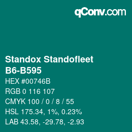 Code couleur: Standox Standofleet - B6-B595 | qconv.com