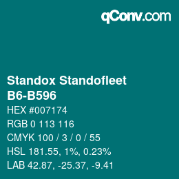 Color code: Standox Standofleet - B6-B596 | qconv.com