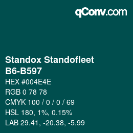 Color code: Standox Standofleet - B6-B597 | qconv.com