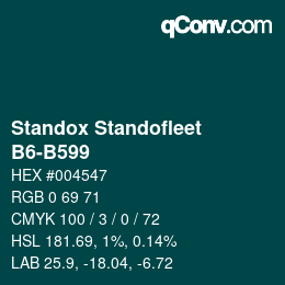 Color code: Standox Standofleet - B6-B599 | qconv.com