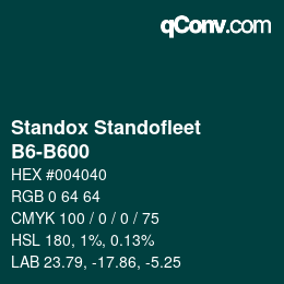 Código de color: Standox Standofleet - B6-B600 | qconv.com