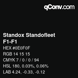 カラーコード: Standox Standofleet - F1-F1 | qconv.com