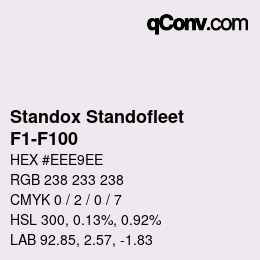 Color code: Standox Standofleet - F1-F100 | qconv.com