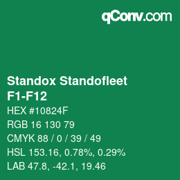 Farbcode: Standox Standofleet - F1-F12 | qconv.com